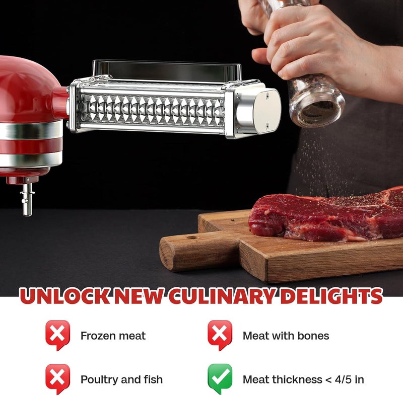 Cofun Meat Tenderizer Attachment for Kitchenaid Stand Mixer, Meat Tenderizer Machine for Kitchenaid Mixer Accessories, Meat Tenderizer with Stainless Steel Gears by - Image 4